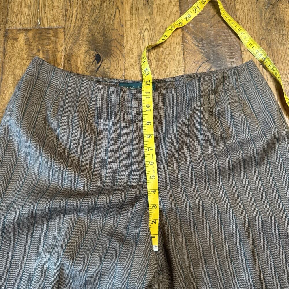 VTG Harve Benard Holtzman 100% Wool Brown Pinstripe Pants Trousers Womens Sz 16 - Picture 5 of 7